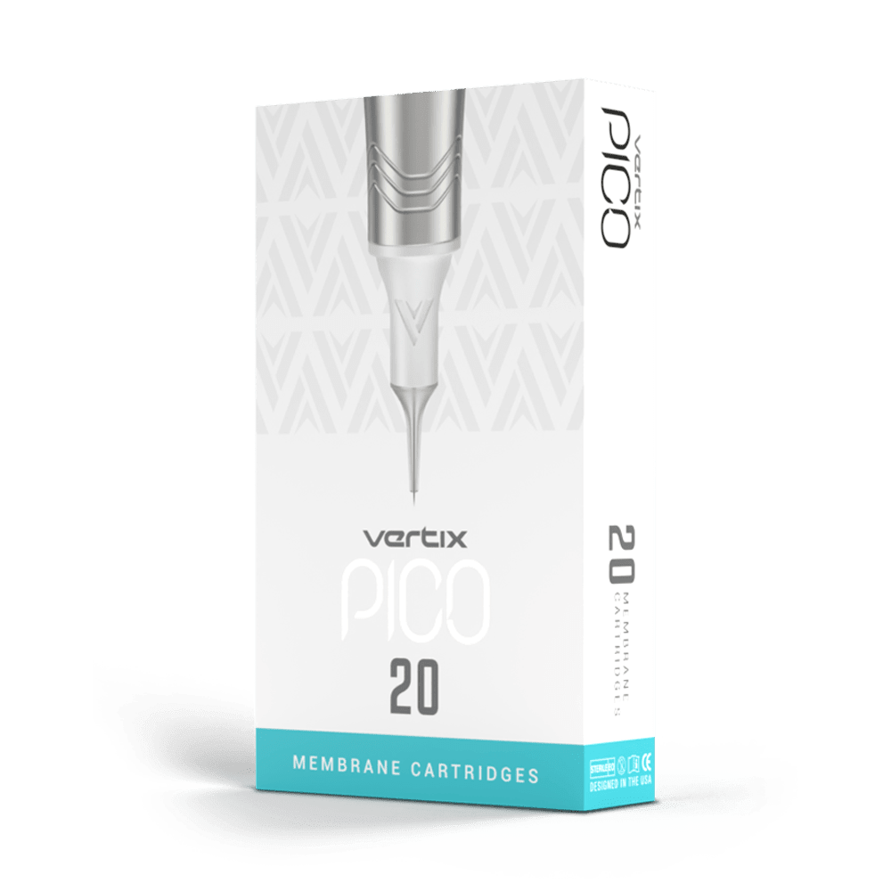 Vertix Pico 5 Round Liner Sloped cartridge needle tip detail